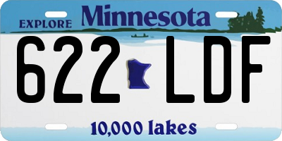 MN license plate 622LDF