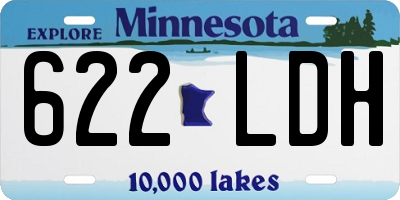 MN license plate 622LDH
