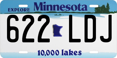 MN license plate 622LDJ