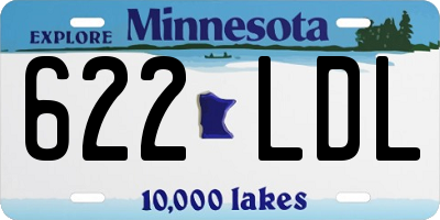 MN license plate 622LDL