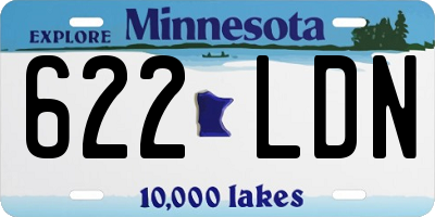 MN license plate 622LDN