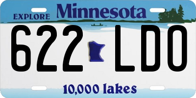 MN license plate 622LDO