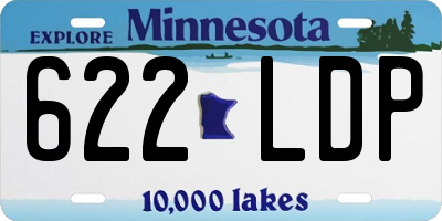 MN license plate 622LDP