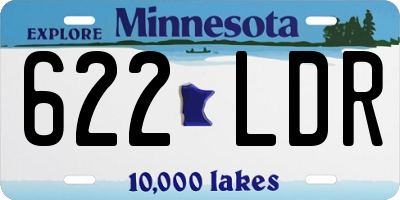MN license plate 622LDR