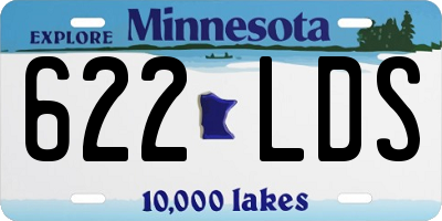 MN license plate 622LDS