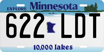 MN license plate 622LDT