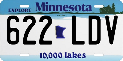 MN license plate 622LDV
