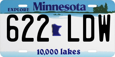 MN license plate 622LDW