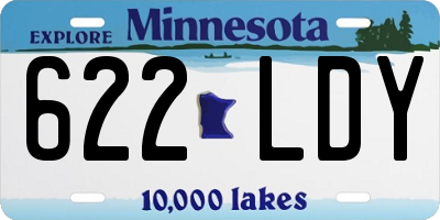 MN license plate 622LDY
