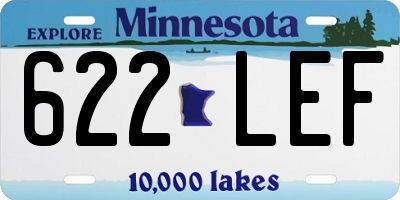MN license plate 622LEF
