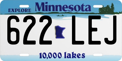 MN license plate 622LEJ