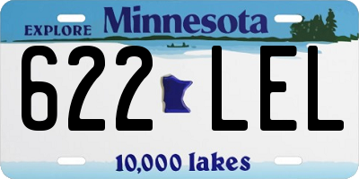 MN license plate 622LEL