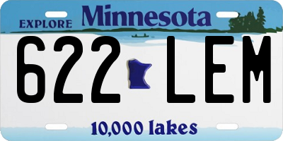MN license plate 622LEM