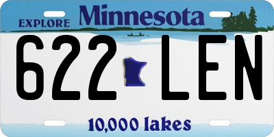 MN license plate 622LEN