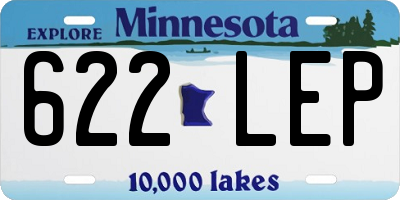 MN license plate 622LEP