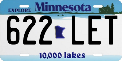 MN license plate 622LET