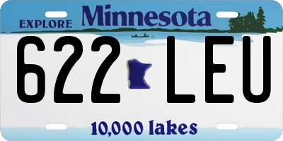 MN license plate 622LEU
