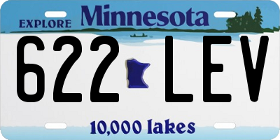 MN license plate 622LEV