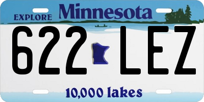 MN license plate 622LEZ