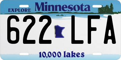 MN license plate 622LFA