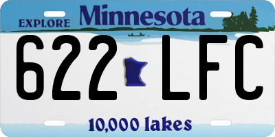 MN license plate 622LFC