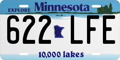 MN license plate 622LFE