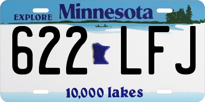 MN license plate 622LFJ