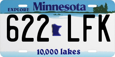 MN license plate 622LFK