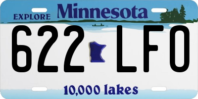MN license plate 622LFO