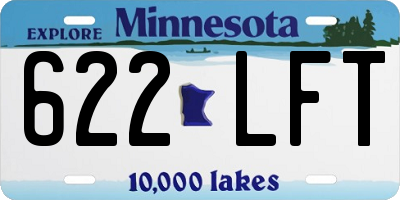 MN license plate 622LFT