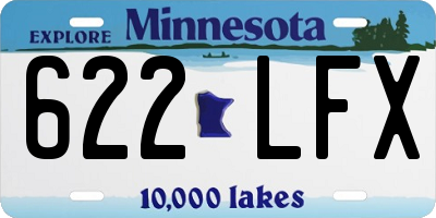 MN license plate 622LFX