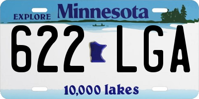 MN license plate 622LGA