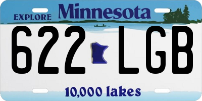 MN license plate 622LGB