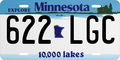MN license plate 622LGC