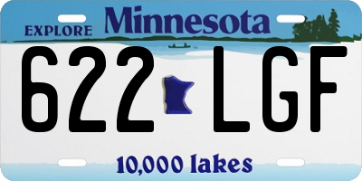 MN license plate 622LGF