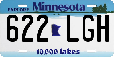 MN license plate 622LGH