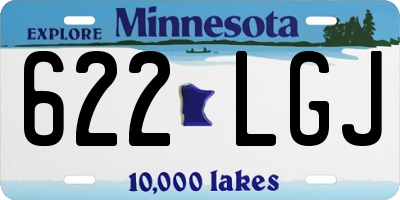MN license plate 622LGJ