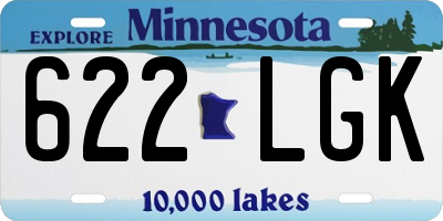 MN license plate 622LGK