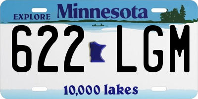 MN license plate 622LGM