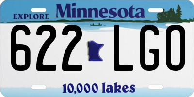 MN license plate 622LGO