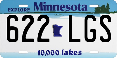 MN license plate 622LGS