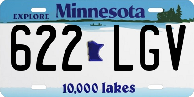 MN license plate 622LGV