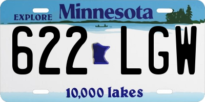 MN license plate 622LGW