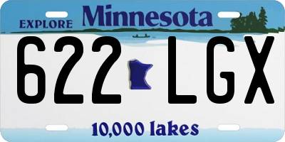 MN license plate 622LGX