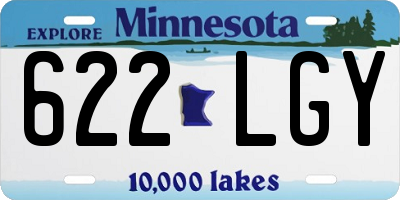 MN license plate 622LGY