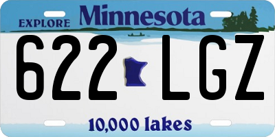 MN license plate 622LGZ