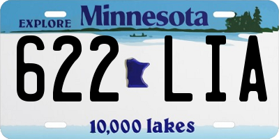 MN license plate 622LIA