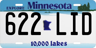 MN license plate 622LID