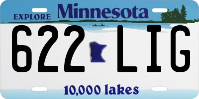 MN license plate 622LIG