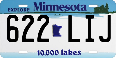 MN license plate 622LIJ